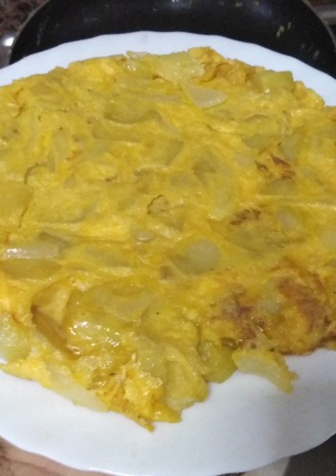 Una foto de Tortilla de patata reconstruida