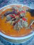 Gulai pedas daging rusa