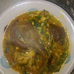 Ogbono and okro soup A picture of Ogbono and okro soup.