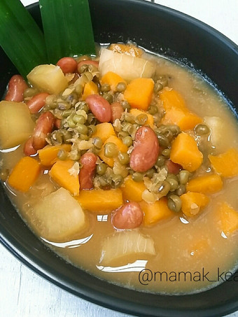 Resep Kolak Campur (Kacang Ijo, Kacang Merah, Ubi rambat, Singkong, Jagung) yang Lezat Sekali