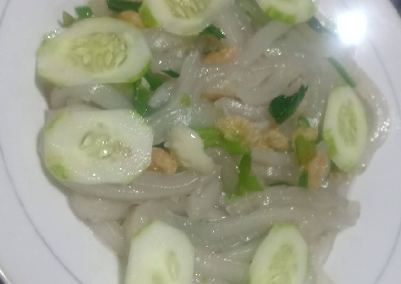 Mie sagu basah goreng ebi