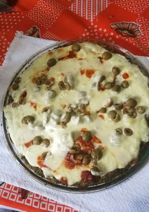 Una foto de Brócoli en pizza