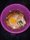Telur kuah shoyu super simpel sederhana untuk sarapan batuk pilek radang dan diet