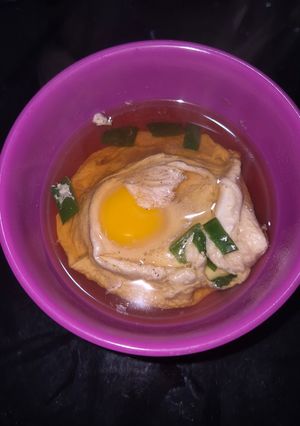 Foto resep Telur kuah shoyu super simpel sederhana untuk sarapan batuk pilek radang dan diet