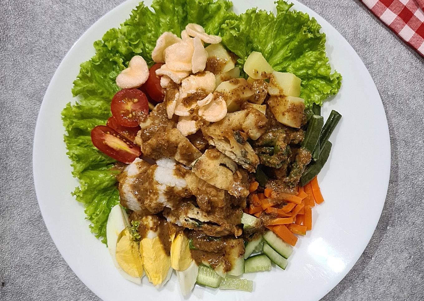 Gado Gado Praktis pakai Bumbu Pecel