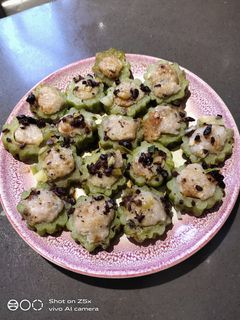 A picture of Bitter Gourd with Minced Fish.