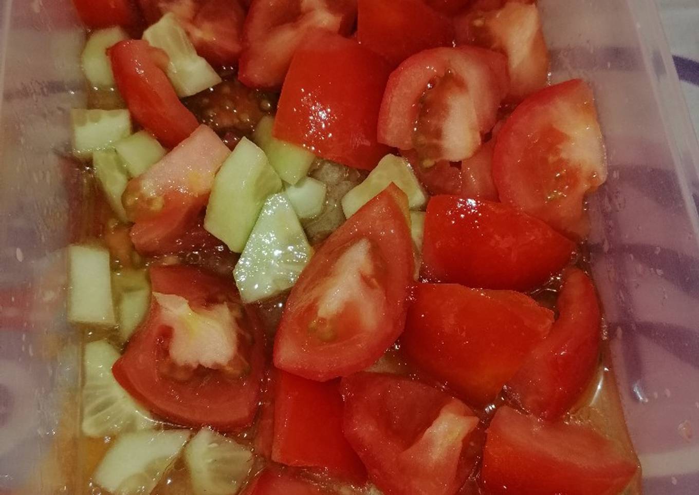 Tomate con pepino