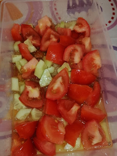 Una foto de Tomate con pepino
