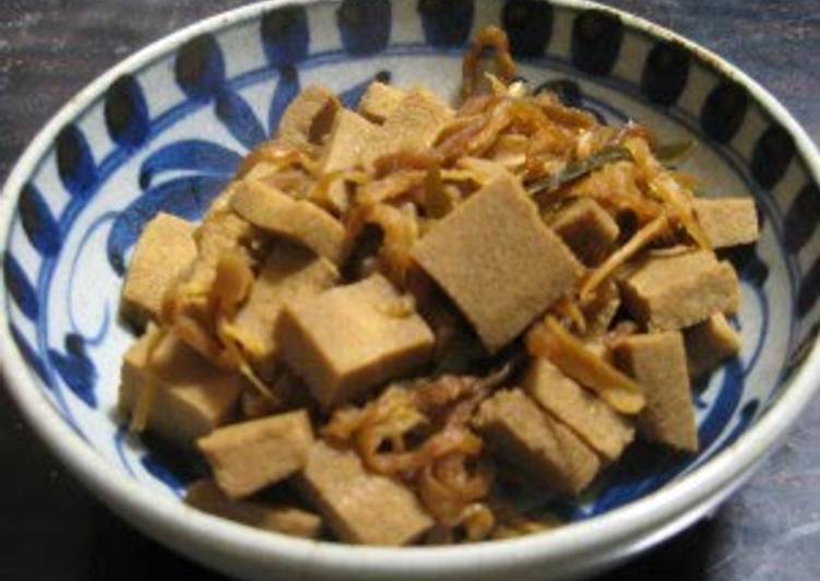 Macrobiotic: Simmered Dried Daikon Radish and Koya Tofu