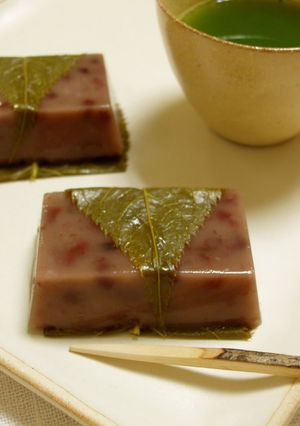A picture of Mizu-yokan (Soft Sweet Bean Paste) Flavored with Rum.