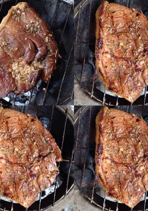 A picture of Grilled Rosemary Pork Steak.