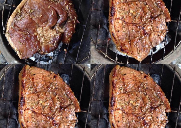 Recipe of Homemade Grilled Rosemary Pork Steak