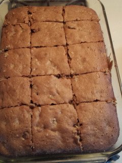 A picture of peanut butter banana Chocolate chip cookie bars.