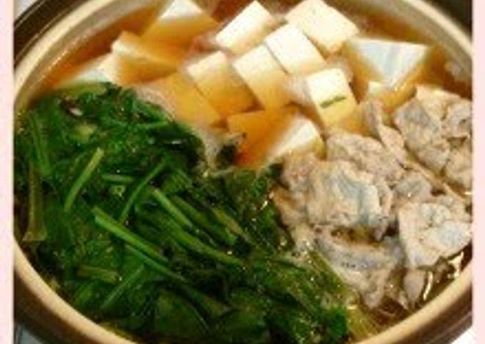 Spinach Nabe Hot Pot Recipe