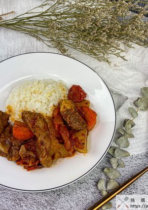 番茄燉牛肉(無加水版本) 的食譜成品照片