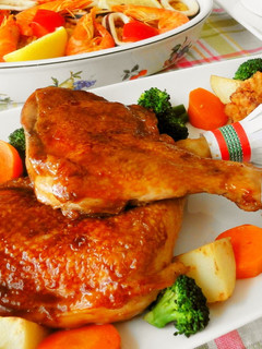 A picture of Roast Chicken for Christmas.