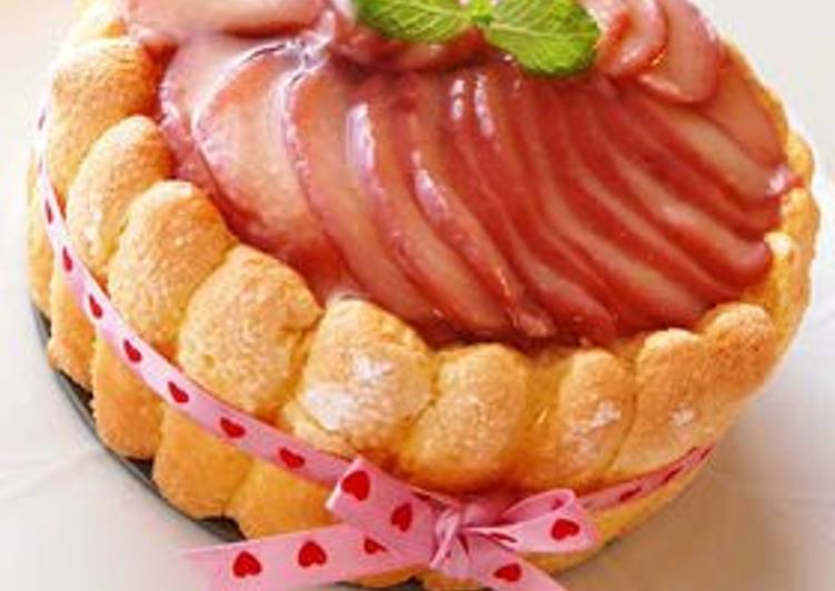 Recipe of Ultimate Peach Bavarois Charlotte Cake