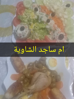 صورة لوصفة طاجين الزيتون بأصابع الارز المحشية