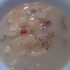 A picture of Cauli "Cream" Corn Chowder.