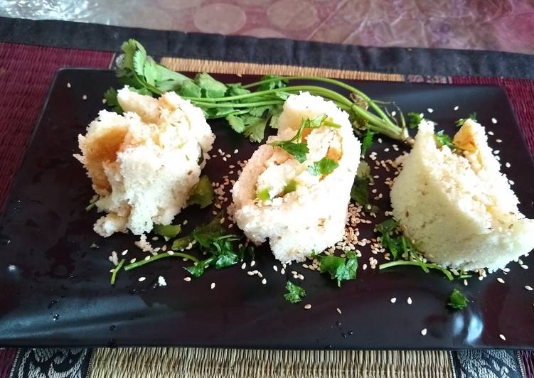 How to Prepare Super Quick Homemade Sushi Dhokla