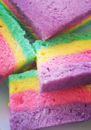 Foto resep Rainbow cake ekonomis