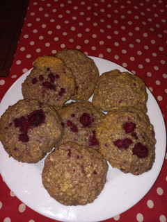 Una foto de Galletas de avena y frambuesa