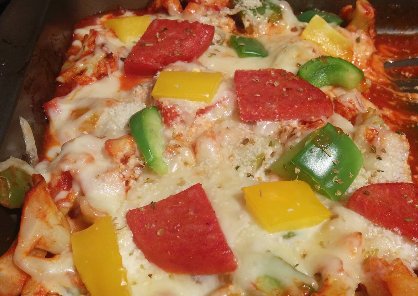 Cauliflower Pizza Casserole