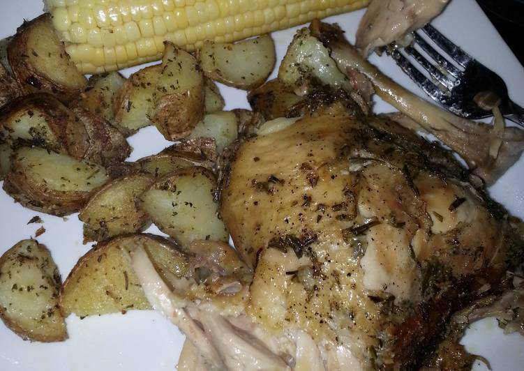 Rosemary garlic whole chicken