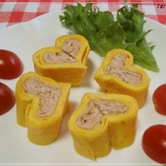 A picture of Kyaraben Side Item Heart Tamagoyaki.