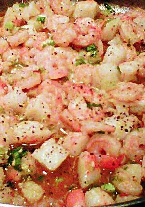 A picture of Peppered Shrimp & Lobster.