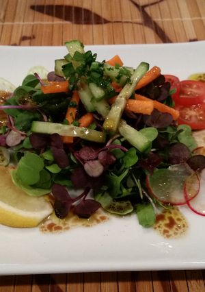 A picture of Kale and Radish Micro Green Salad.