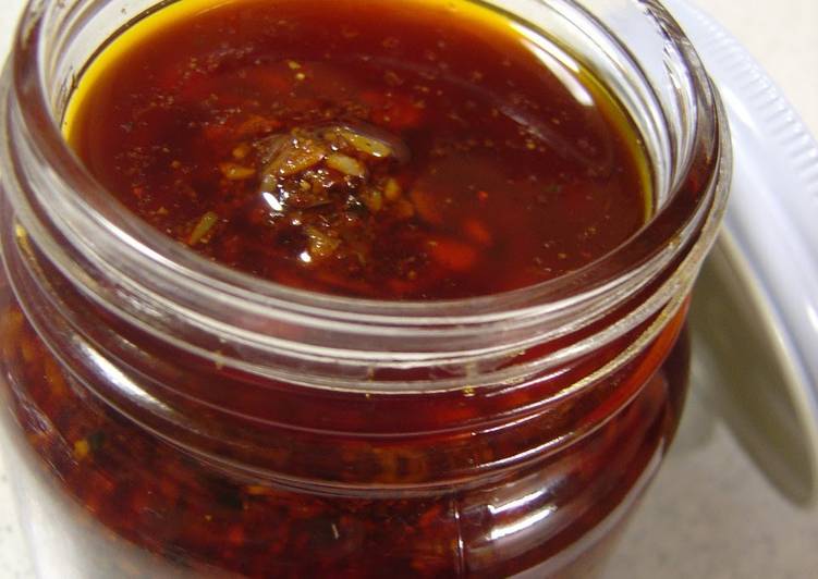 Easiest Way to Prepare Super Quick Homemade Chunky Homemade Ra-yu Spicy Chili Oil