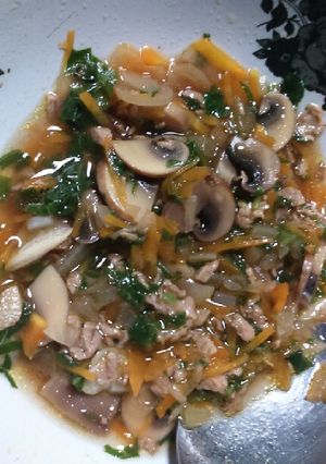 Foto resep Tumis daging sayuran teriyaki