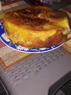 Una foto de Torta de ahuyama con dos quesos