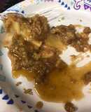 Apple Crisp with Caramel Sauce