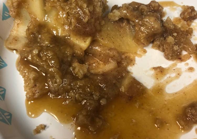 Steps to Prepare Speedy Apple Crisp with Caramel Sauce