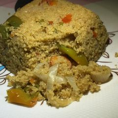 A picture of Stir fried couscous.