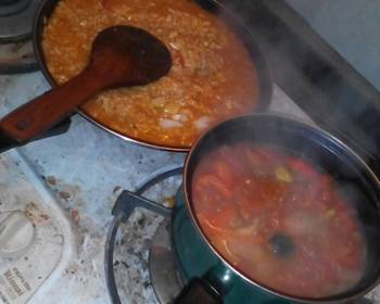 Popular Cuisine Risotto with tomato soup Delicious Nutritious