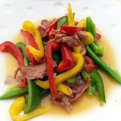 A picture of Bell Pepper And Smoked Duck.