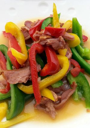 A picture of Bell Pepper And Smoked Duck.