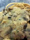 Pasta with Chicken,mushroom and GARLIC sauce