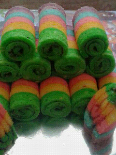 Foto resep Mini rainbow roll cake