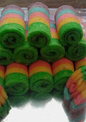 Foto resep Mini rainbow roll cake