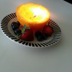 A picture of orange candle.