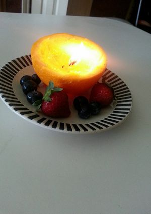 A picture of orange candle.