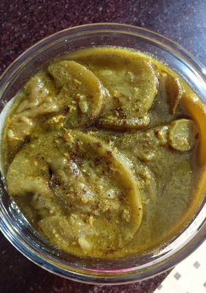 A picture of Lauki ki yakhni.