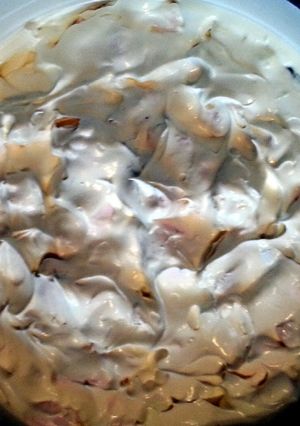 A picture of Tinklee's Banana Fruit Pudding.