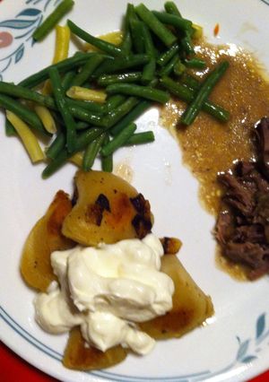 A picture of Nonna's Crock Pot Cross Rib Roast.