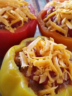 A picture of Spicy Stuffed Peppers.