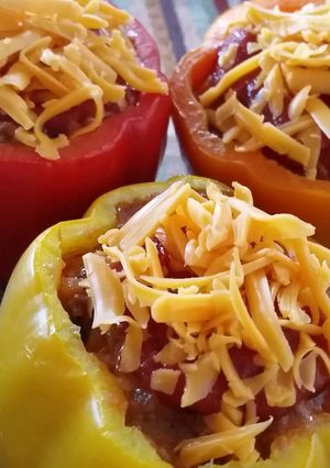 A picture of Spicy Stuffed Peppers.